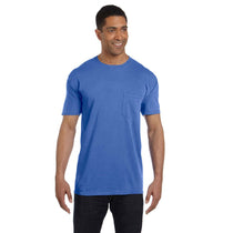 Comfort Colors Men's Neon Blue 6.1 oz. Pocket T-Shirt