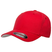 Flexfit Red Brushed 6-Panel Cap