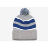 Pacific Headwear Heather Royal/White Loose Fit Pom-Pom Beanie