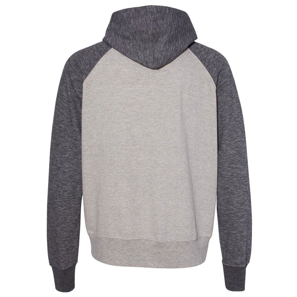 Weatherproof Men's Heather/Charcoal Marled Raglan Full-Zip Sweatshirt