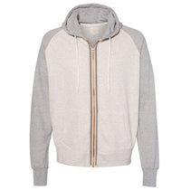 Weatherproof Men's Oatmeal/Heather Marled Raglan Full-Zip Sweatshirt