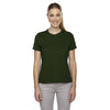 Core 365 Women's Forest Green Pace Performance Pique Crewneck
