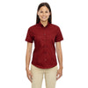 Core 365 Women's Classic Red Optimum Short-Sleeve Twill Shirt