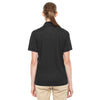 Core 365 Women's Black/Carbon Motive Performance Pique Polo with Tipped Collar