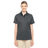 Core 365 Women's Carbon/Black Motive Performance Pique Polo with Tipped Collar