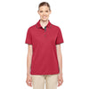 Core 365 Women's Classic Red/Carbon Motive Performance Pique Polo with Tipped Collar