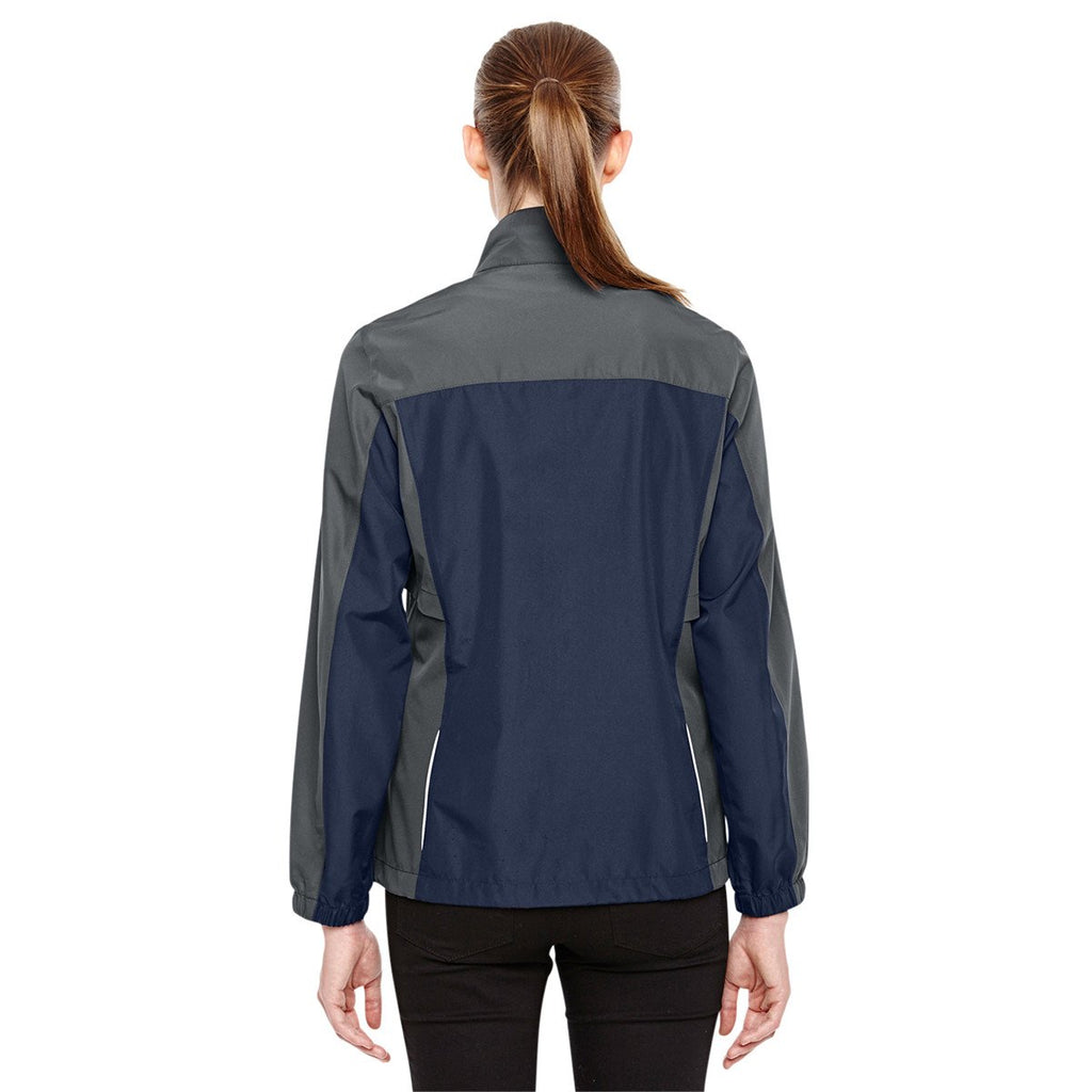 Core 365 Women's Classic Navy/Carbon Stratus Colorblock Lightweight Jacket