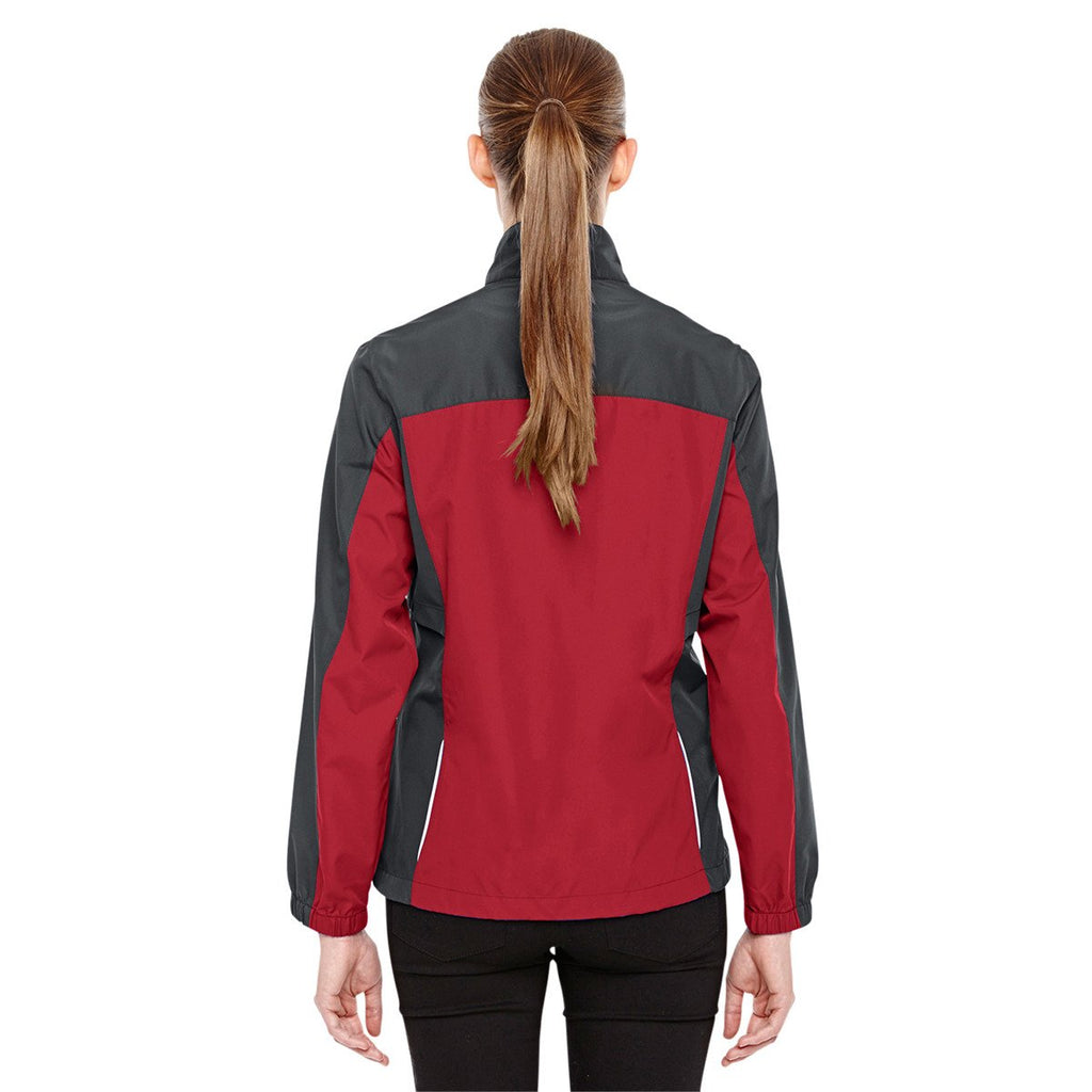 Core 365 Women's Classic Red/Carbon Stratus Colorblock Lightweight Jacket