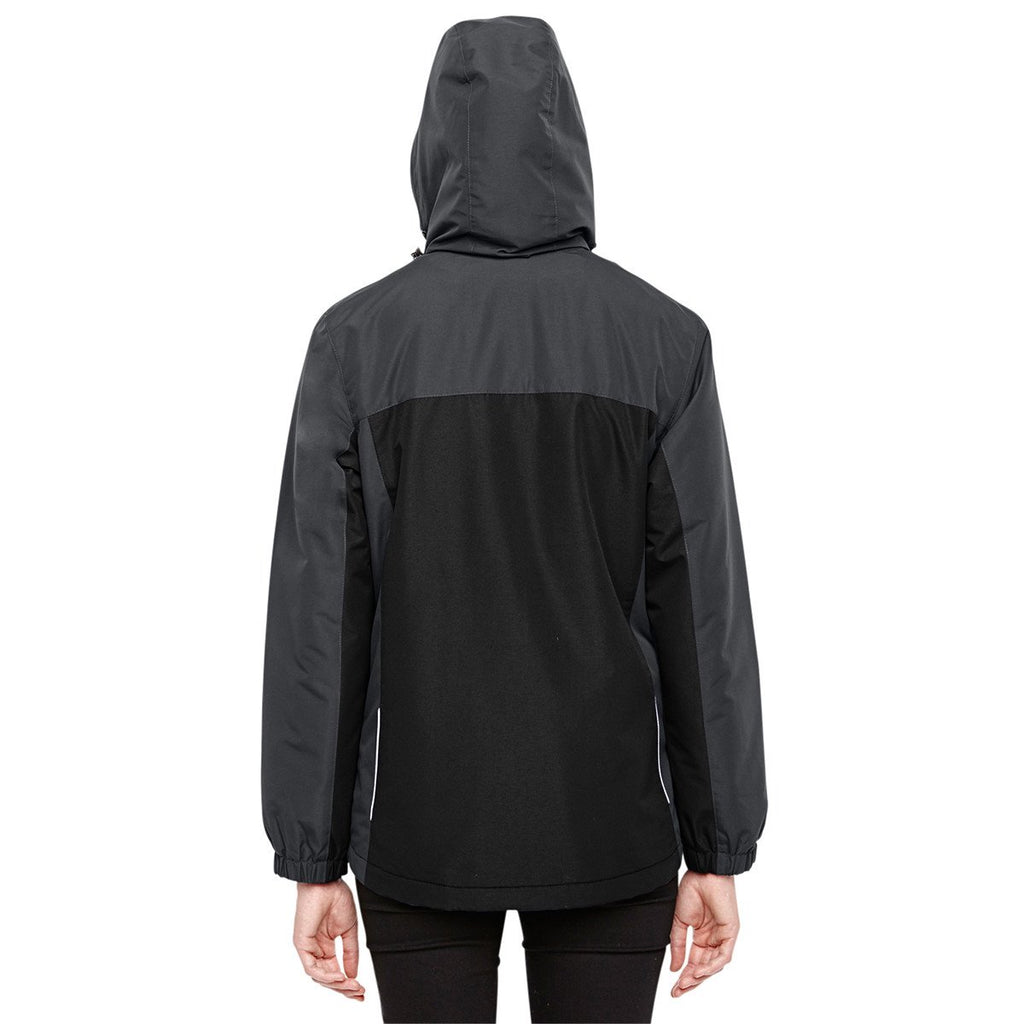 Core 365 Women's Black/Carbon Inspire Colorblock All-Season Jacket