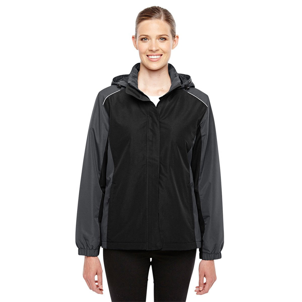 Core 365 Women's Black/Carbon Inspire Colorblock All-Season Jacket