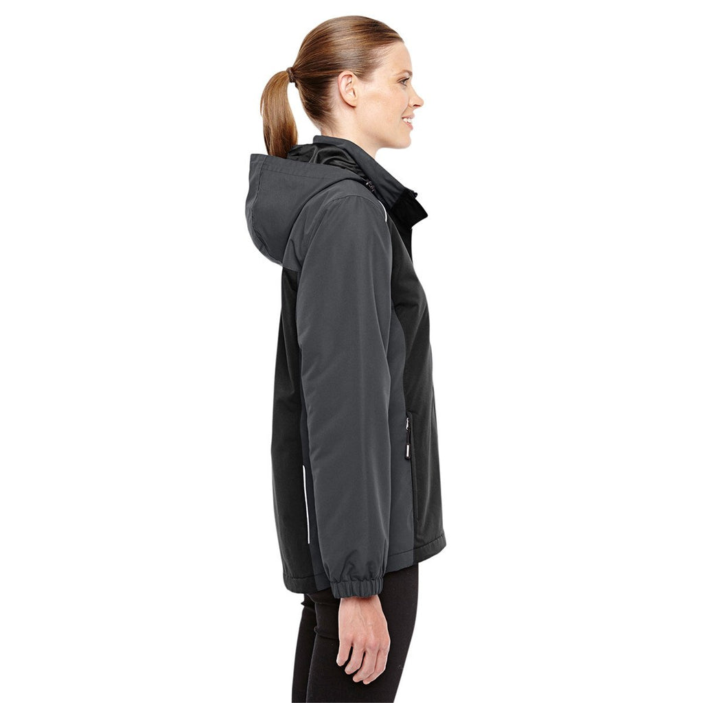 Core 365 Women's Black/Carbon Inspire Colorblock All-Season Jacket