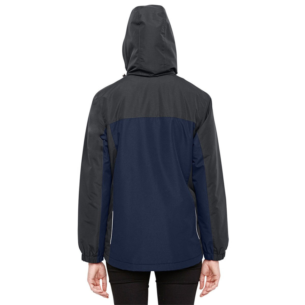 Core 365 Women's Classic Navy/Carbon Inspire Colorblock All-Season Jacket