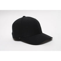 Pacific Headwear Black True Fitted Wool Cap