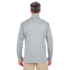 UltraClub Men's Grey Cool & Dry Sport Quarter-Zip Pullover