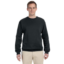 Fruit of the Loom Men's Black 12 oz. Supercotton Fleece Crew