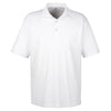 UltraClub Men's White Cool & Dry Sport Polo with Pocket