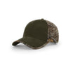 Richardson Dark Olive/Xtra Duck Cloth Front with Camo Back Cap