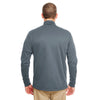 UltraClub Men's Smoke Cool & Dry Sport Quarter-Zip Pullover Fleece