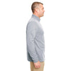 UltraClub Men's Steel Cool & Dry Sport Quarter-Zip Pullover Fleece