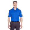 UltraClub Men's Royal/Silver Cool & Dry Stain-Release Two-Tone Performance Polo