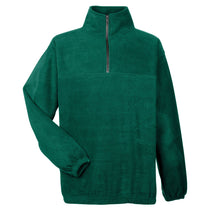 UltraClub Men's Forest Green Iceberg Fleece Quarter-Zip Pullover