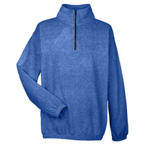 UltraClub Men's Royal Iceberg Fleece Quarter-Zip Pullover