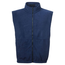 UltraClub Men's Navy Iceberg Fleece Full-Zip Vest