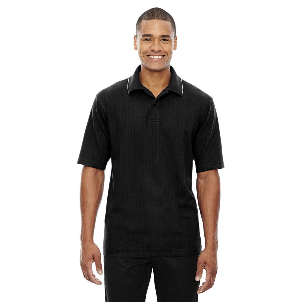 Extreme Men's Black Edry Needle-Out Interlock Polo