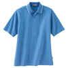 Extreme Men's Lake Blue Edry Needle-Out Interlock Polo