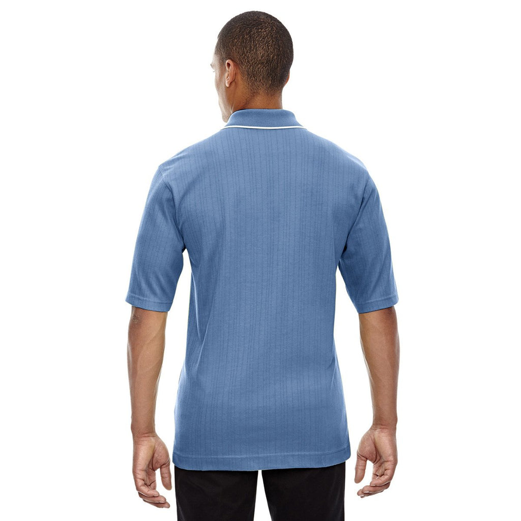 Extreme Men's Lake Blue Edry Needle-Out Interlock Polo