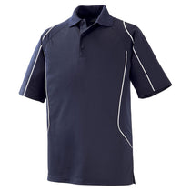 Extreme Men's Classic Navy Eperformance Velocity Snag Protection Colorblock Polo with Piping
