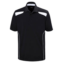 Extreme Men's Black Eperformance Tempo Recycled Polyester Performance Textured Polo