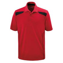 Extreme Men's Classic Red Eperformance Tempo Recycled Polyester Performance Textured Polo