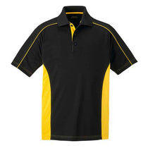 Extreme Men's Black/Campus Gold Eperformance Fuse Snag Protection Plus Colorblock Polo