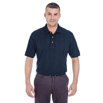 UltraClub Men's Navy Tall Classic Pique Polo