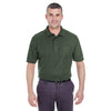 UltraClub Men's Forest Green Whisper Pique Polo with Pocket
