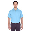 UltraClub Men's Columbia Blue Cool & Dry 8 Star Elite Performance Interlock Polo