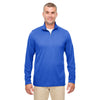 UltraClub Men's Royal Heather Cool & Dry Heathered Performance Quarter-Zip