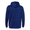 J. America Men's Navy Odyssey Striped Performance Fleece Hooded Pullover Sweatshirt