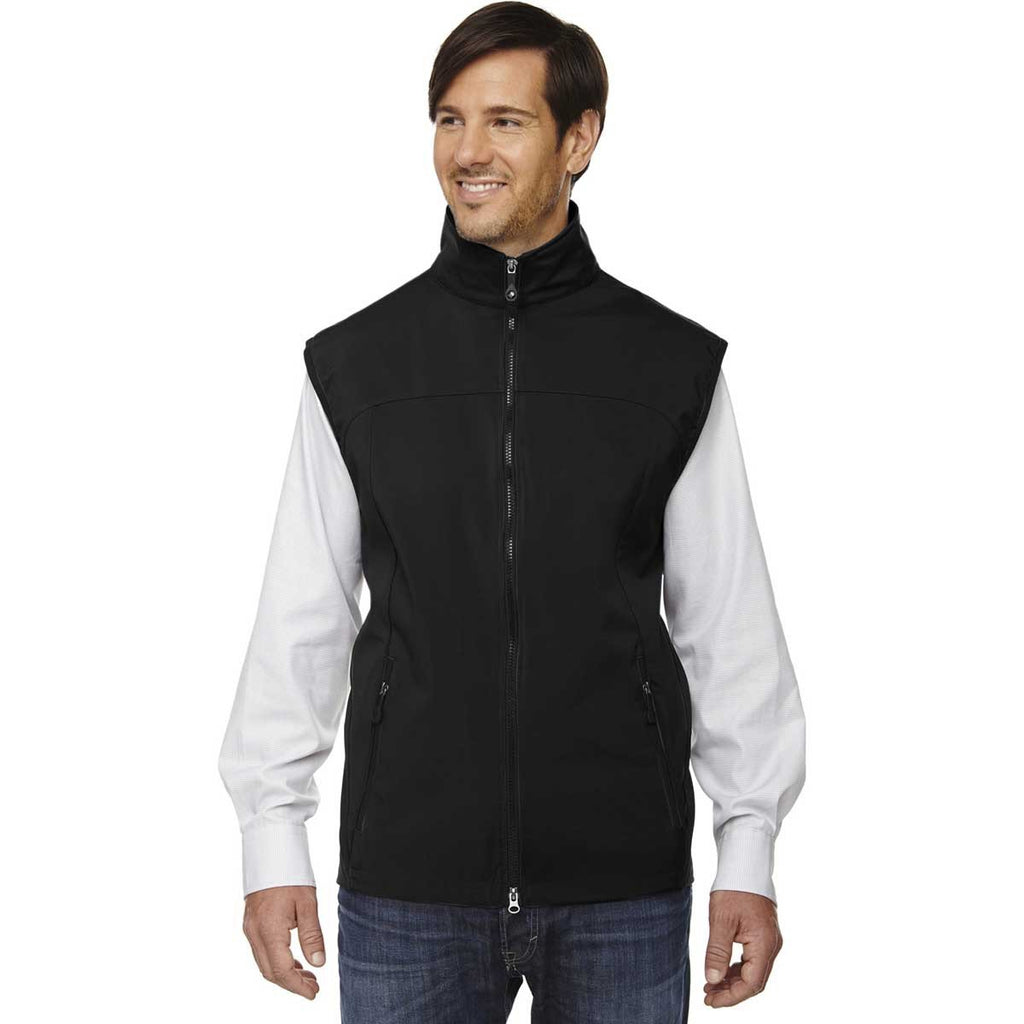 North End Men's Black Three-Layer Light Bonded Performance Vest