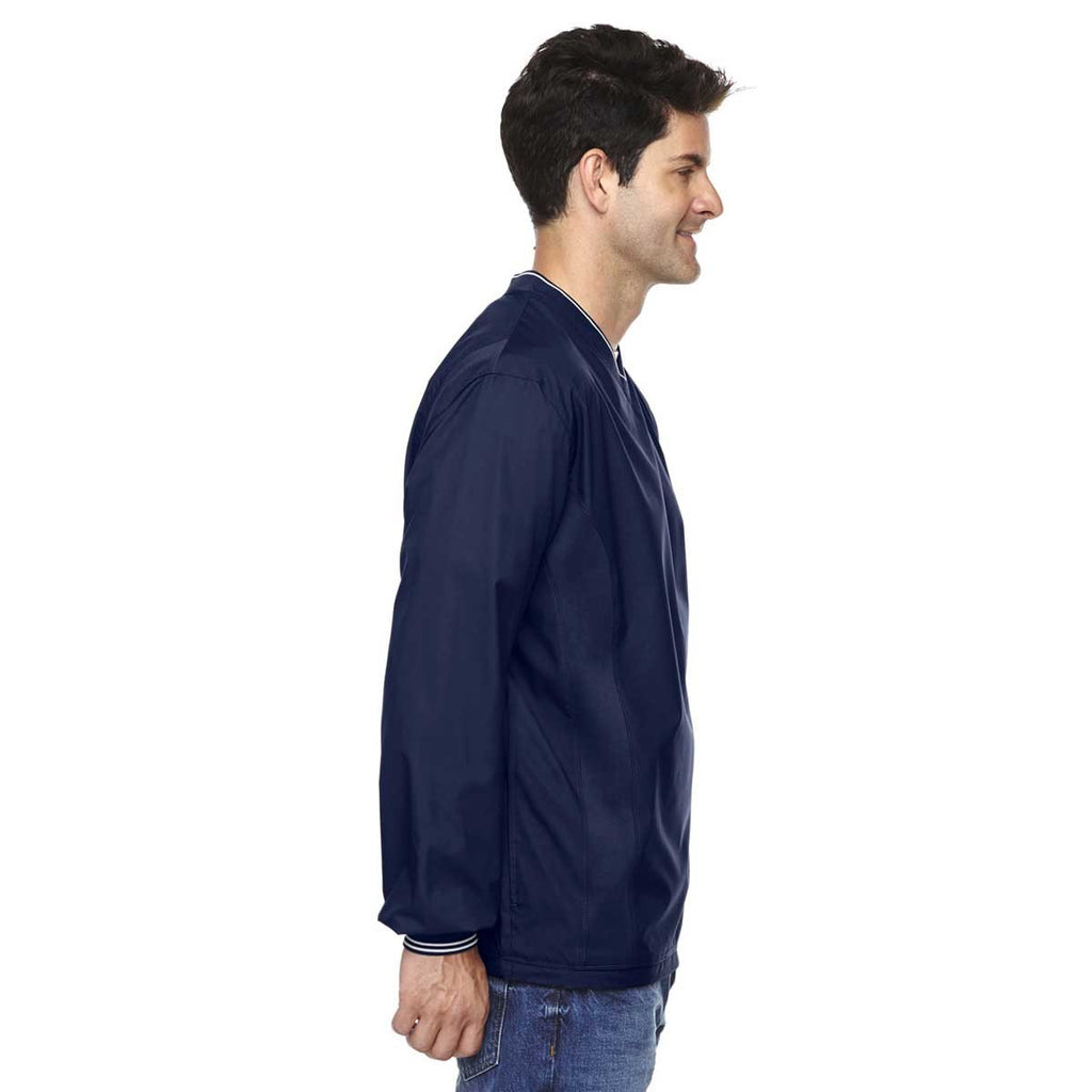 North End Men's Classic Navy V-Neck Unlined Wind Shirt