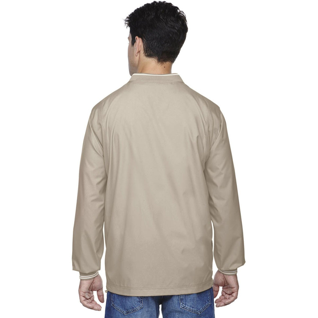 North End Men's Putty V-Neck Unlined Wind Shirt