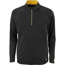 North End Men's Black/Campus Gold Radar Half-Zip Performance Long-Sleeve Top
