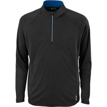 North End Men's Black/True Royal Radar Half-Zip Performance Long-Sleeve Top