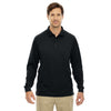Core 365 Men's Black Pinnacle Performance Long-Sleeve Pique Polo