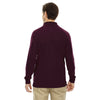 Core 365 Men's Burgundy Pinnacle Performance Long-Sleeve Pique Polo