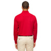Core 365 Men's Classic Red Pinnacle Performance Pique Long-Sleeve Polo with Pocket