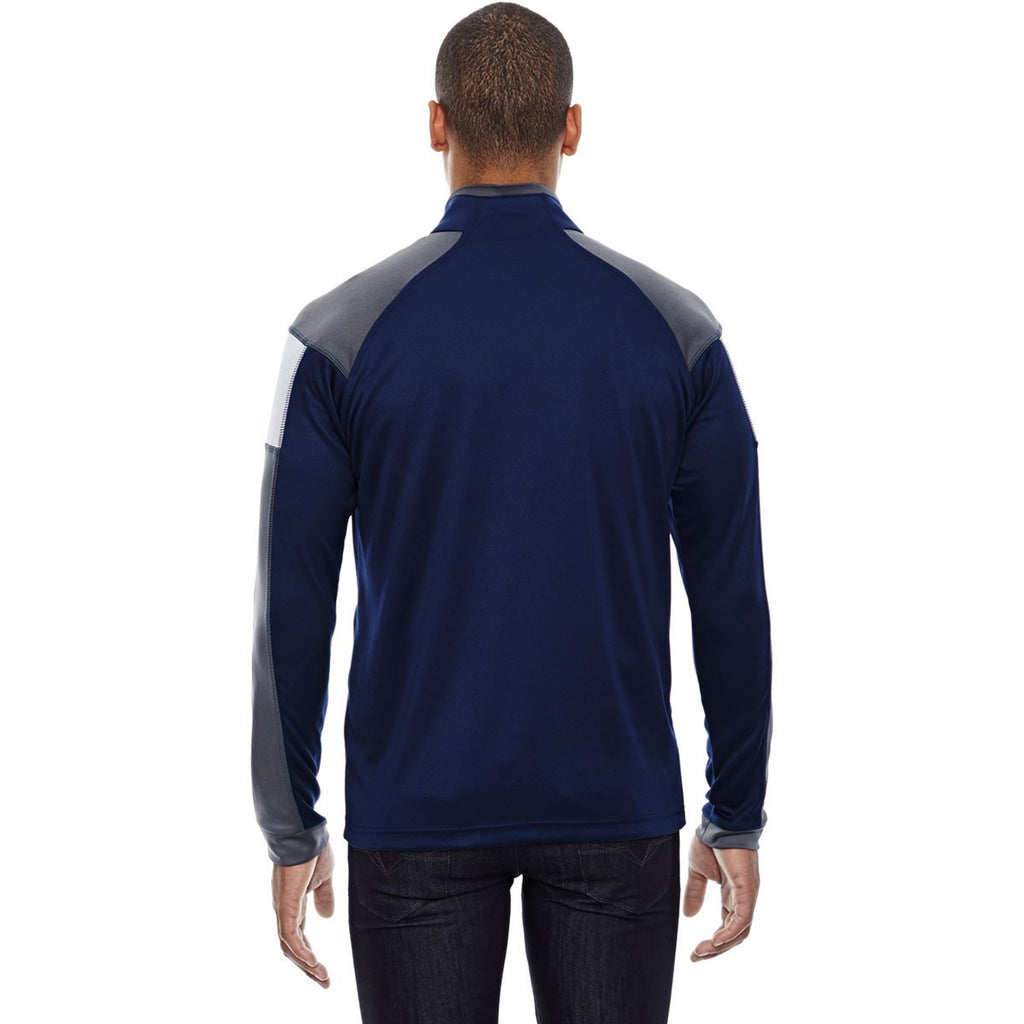 North End Men's Classic Navy Quick Performance Interlock Half-Zip Top