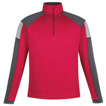 North End Men's Classic Red Quick Performance Interlock Half-Zip Top