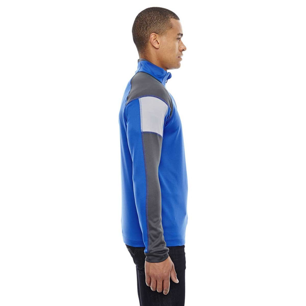 North End Men's True Royal Quick Performance Interlock Half-Zip Top